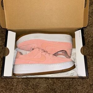Women’s Pink Suede Nike Air Force 1, worn once, US 8, UK 5.5